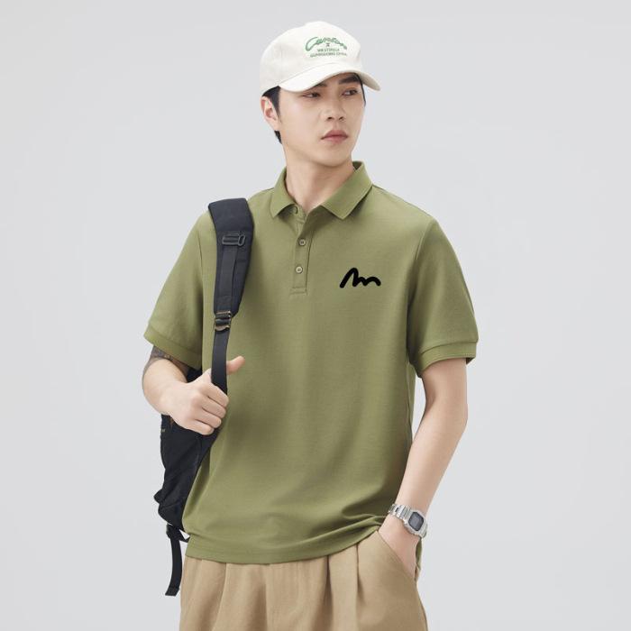 Summer Thin Three-dimensional Silicone Printed Short-sleeved POLO Shirt Men's T-shirt Top