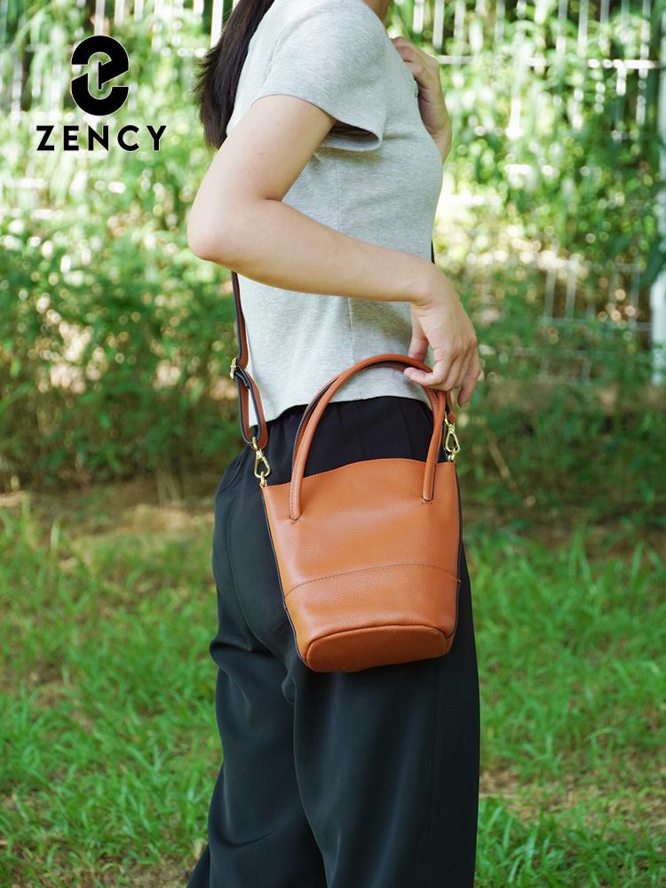 Zency Bolsa de Ombro Feminina de Verão Couro Macio Grande Capacidade Simples Pequena Bolsa Para Telefone