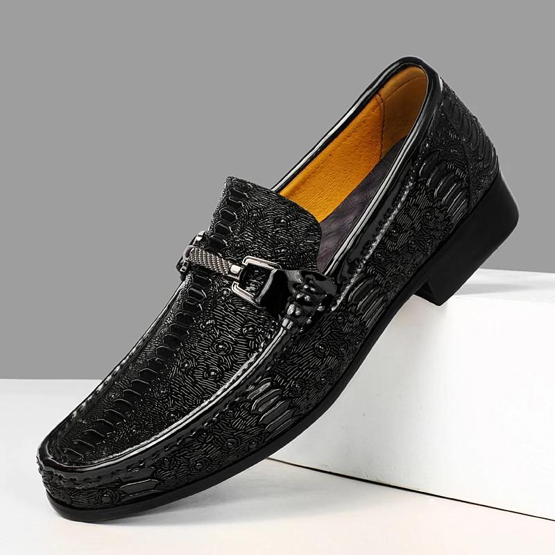 Модные мужские туфли из кожи — фото 5