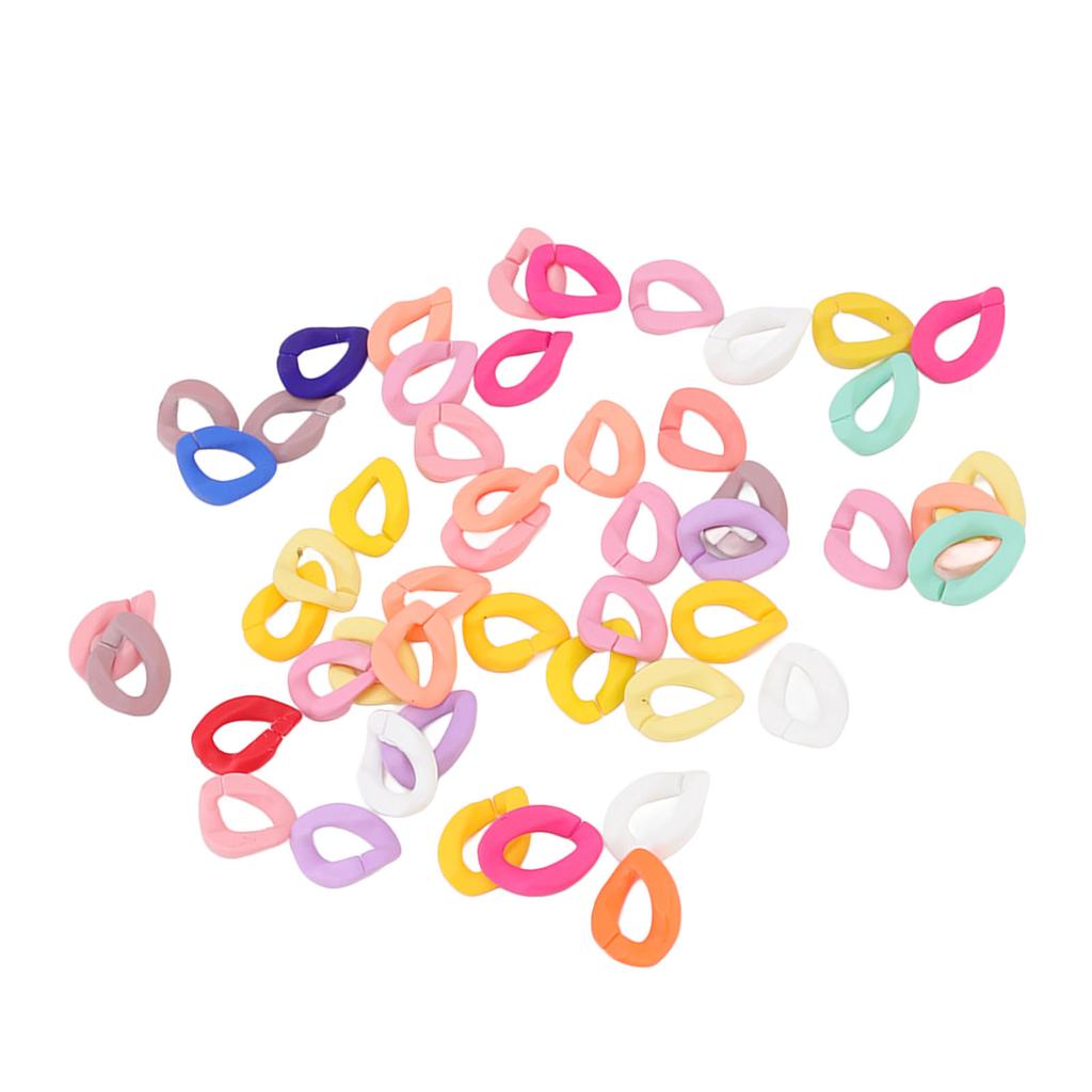 50 Pcs Chain Link Colorful Detachable Acrylic Open Chain Link DIY Jewelry Making Chain Buckle