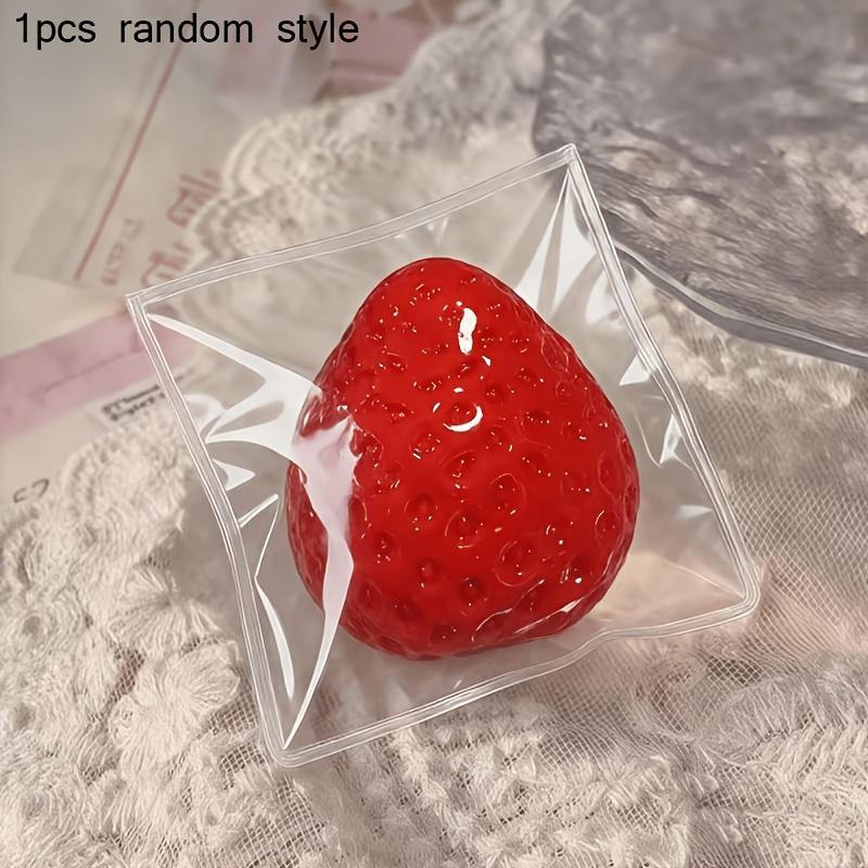 Viral Realistic Strawberry Squeeze Toy, Cute Stress Relief Prank Toy, Desk Decor & Holiday Gift for Girls 1 viral large strawberry