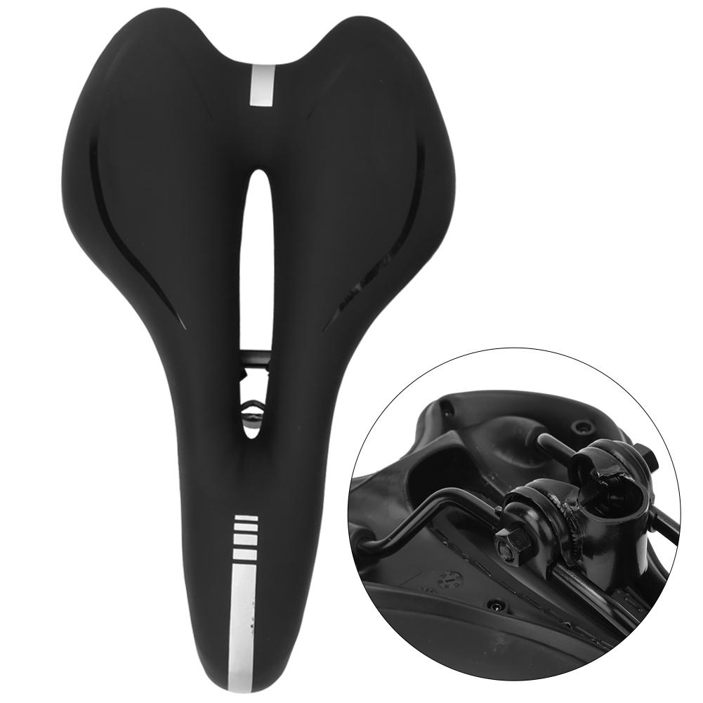 Silicone Bike Seat Hollow Comfortable Mountain Bicycle Saddle Cushion Cycling Accessories with Small Rain Cover