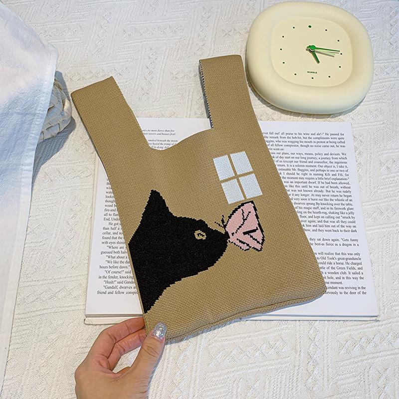

Fashionable Minimalist Bucket Bag For Women In Khaki Green Yellow And Pink Soft Knit Fabric Ideal For Casual Use хаки