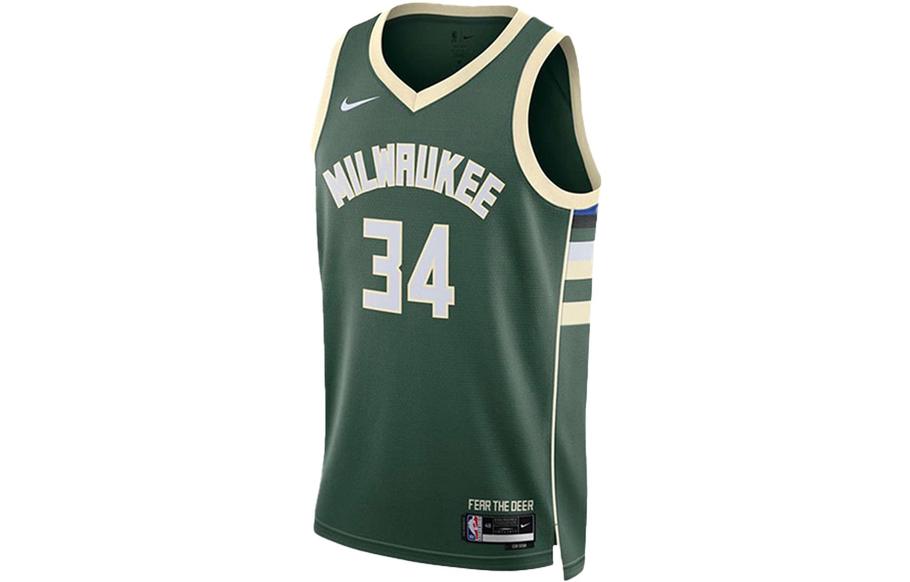 

Nike X Nba Milwaukee Bucks Giannis Antetokounmpo Icon Edition Swingman Jersey DN2012-323 M