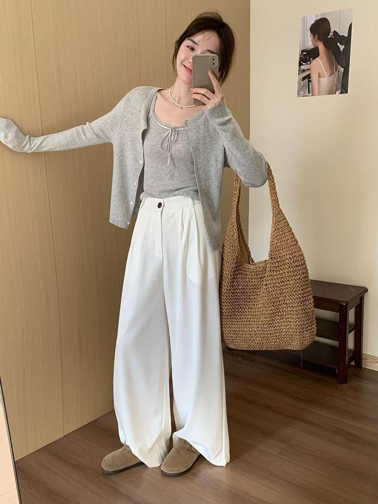 Gentle Style Vest & Cardigan Set - 2025 Spring/Autumn Sweet Slimming Knitwear