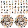 Anime Haikyuu!! 52-piece Sticker Set With Waterproof Multi-color Decals For Laptops And Bikes