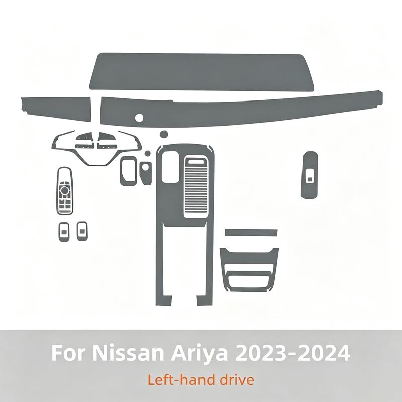 For Nissan Ariya -2024 Interior TPU Protective Transparent Film Pre Cutting Car PPF Paint Console Scratch Resistant Film