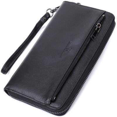 Embreagem confortável para homem feita de couro genuíno ST Leather 22681 Preto