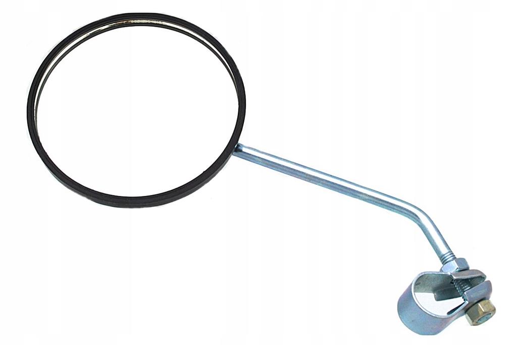 Round bicycle mirror, short, small, attached