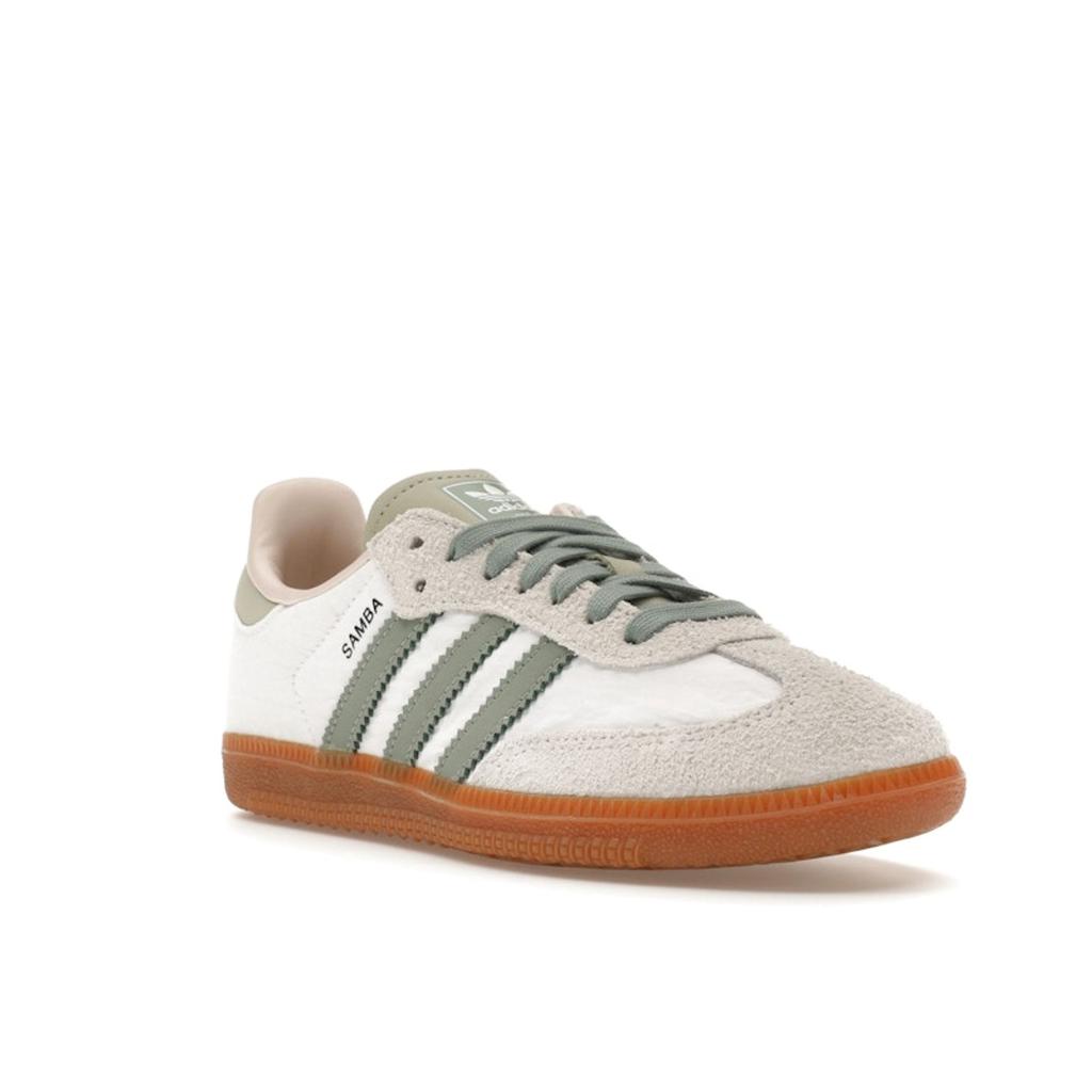 adidas Samba OG White Silver Green Women Sneakers Cloud-White Putty-Mauve ID0492