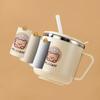 Cute Capybara 316 Stainless Steel Kid Water Cup With Straw 270Ml Double Wall Insulated Mug Leak-Proof Milk Coffee Cup