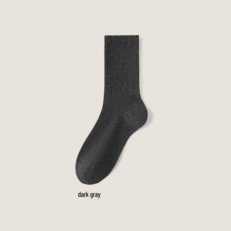 Women's Mid-Calf Cotton Socks - Sweat-Absorbent, Odor-Resistant, Non-Slip, Boneless Design for Spring and Autumn
