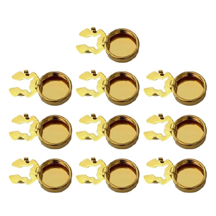 10pcs Brass Round Cuff Button Cover Formal Shirt Cuff Links for Photo Shooting