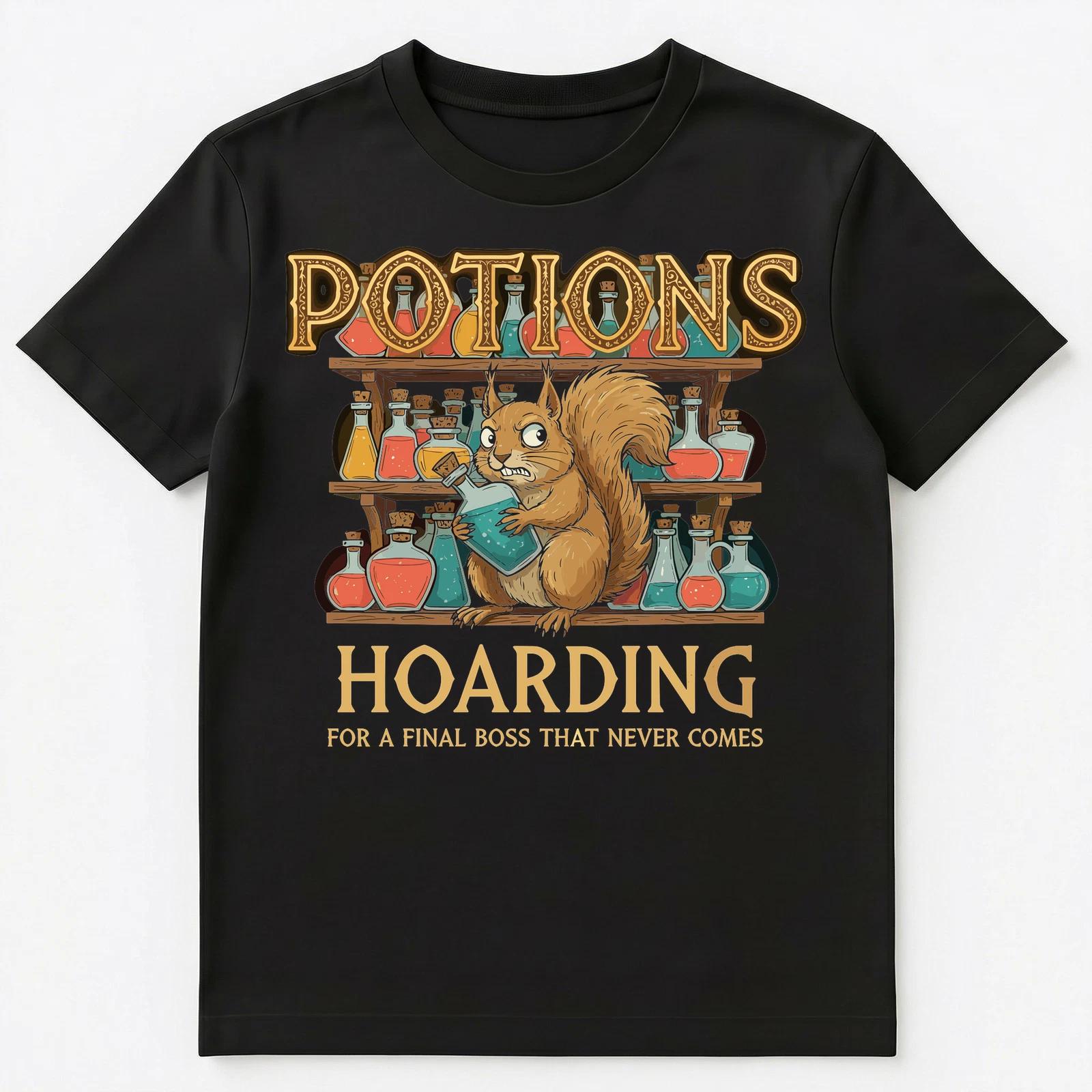 Rpg Gamer Potion Hoarding Fantasy Gaming Unisex T-Shirt M
