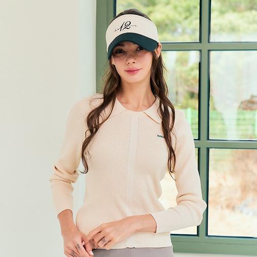 Venezia 12 Ribbed Knit Collar Beige Free/Free