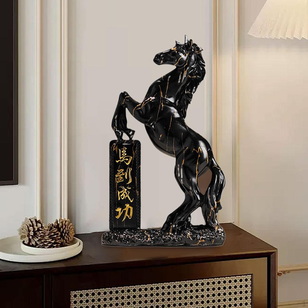 Horse Statue Decorative Elegant Desktop Decoration Animal Ornament Figurine Resin Sculpture