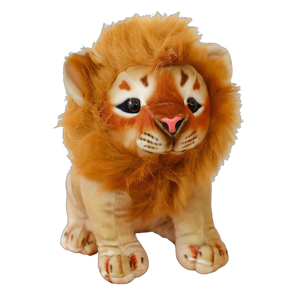 Simulated Lion Doll Plush Toy Zoo Souvenir Lion Doll Children's Gift
