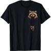 Cute Raccoon Pocket Funny Gifts For Men Women Kid T-Shirt