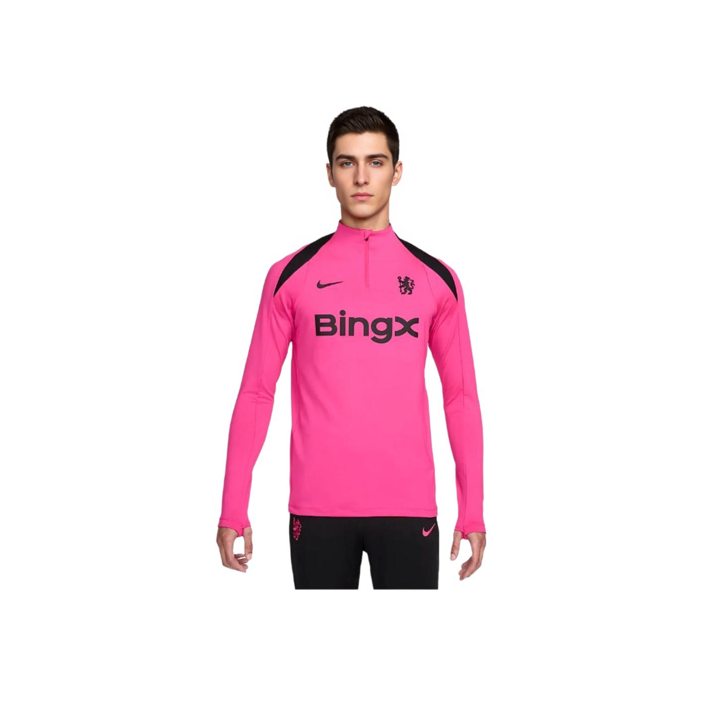 Мужская тренировочная куртка Nike Chelsea FC Dri-Fit FW24 Модный логотип Вязаная Футбол Длинный рукав Куртка Мужская Куртка Розовый FQ2618-659 XL