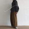 Spring Men's Retro Loose Plaid Hoodie Long Sleeve Shirt - Korean & Hong Kong Style