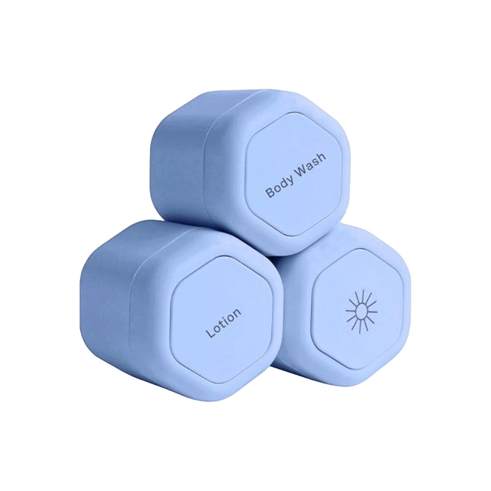 

Portable Magnetic Cosmetic Dispenser, Travel Storage Magnetic Stacking Dispenser Bottle, Face Cream Sunscreen Organizer One Size синій