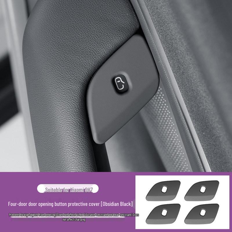 “Compatible with Xiaomi SU7 Rear Fridge Vents, AC USB Ports, Door Buttons, and Center Console Protection.”