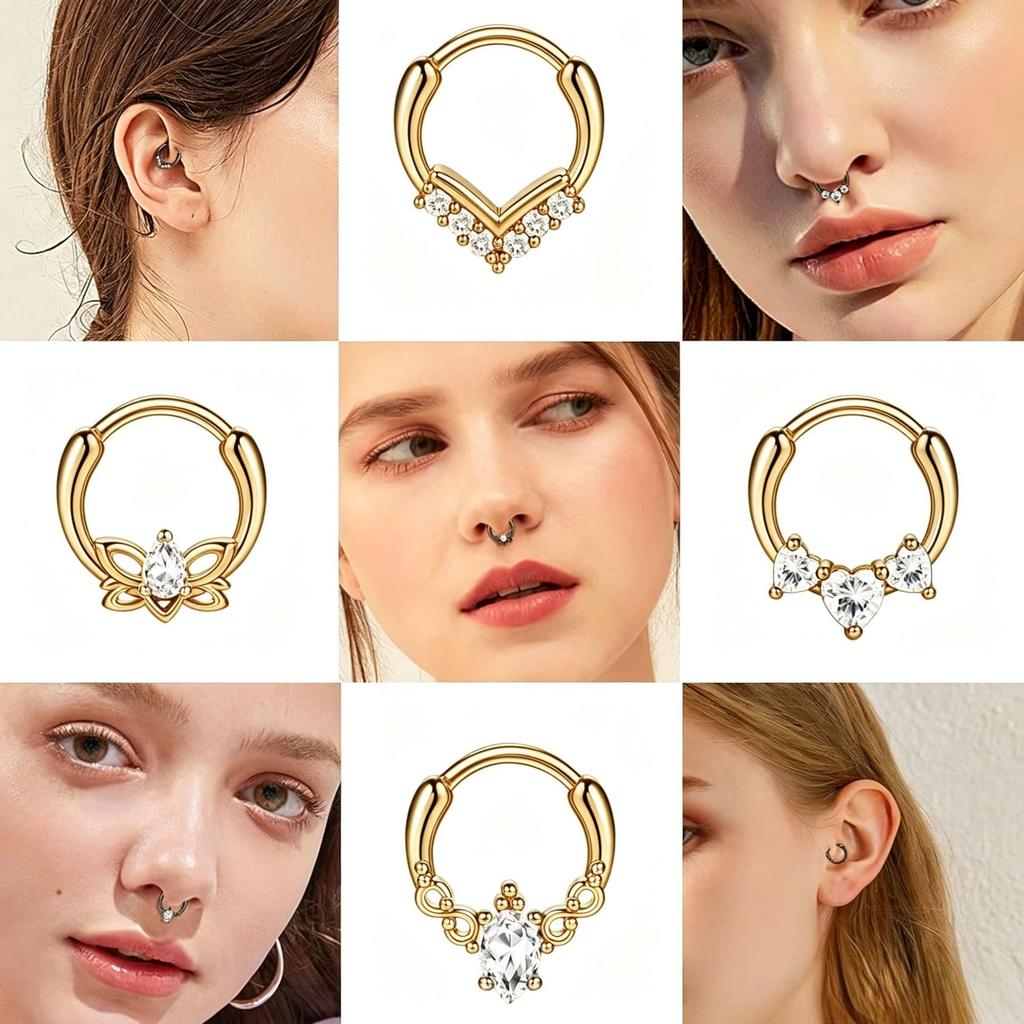 For Stainless Steel Trendy Opening Closing Ring Puncture Jewelry Personality Joker Nose Ring Multi-Use Gift Accessories Spot