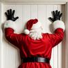 Christmas Front Door Decoration Cover Holiday Santa Claus Photo Booth Props Christmas Door Decorations Banner Cover for Home