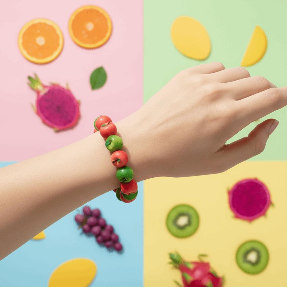 Resin Summer Dopamine Wrist Jewelry Cartoon Y2K Beaded Bracelet Y2K Fashion Girls