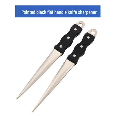 Affilacoltelli diamantato in stile giapponese con impugnatura nera appuntita per coltelli da cucina - Modello 0808D