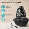 Polyresin Ganesh Fountain For Home Decor With LED Lights | Waterfall Fountain for Gifting | Showpiece Decoration Item