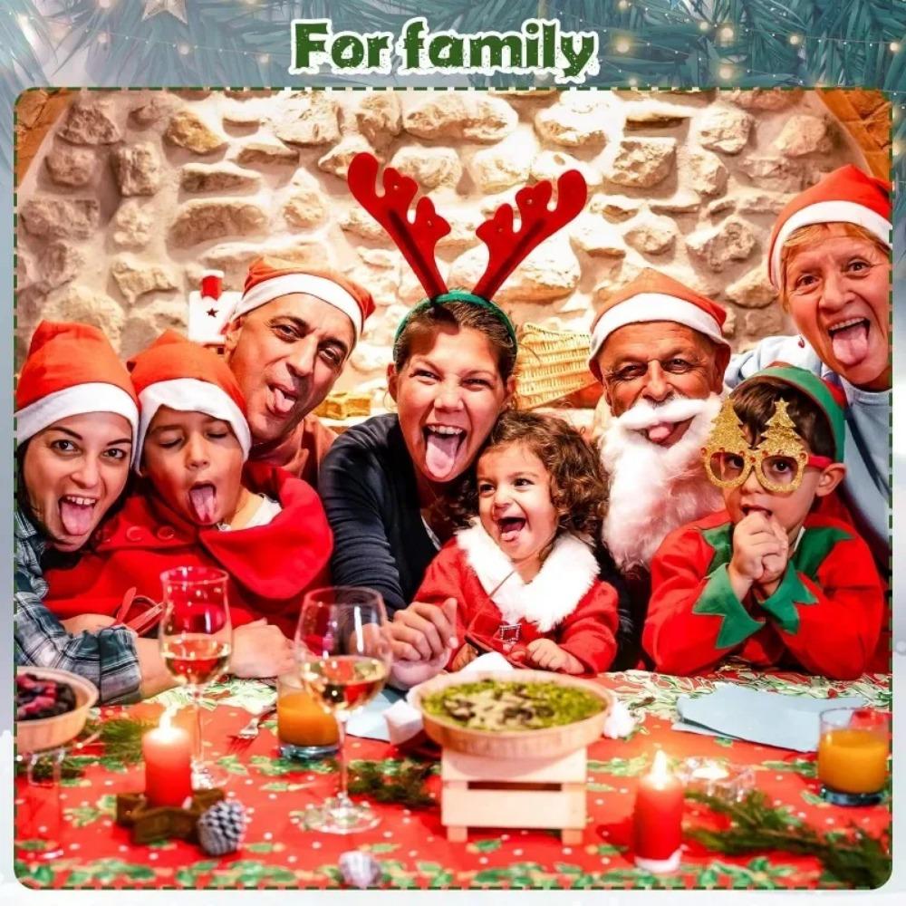 Adults Kids Christmas Hats Non-woven Fabric Santa Claus Xmas Hats Cap Merry Christmas New Year Party Festival Decoration Gifts