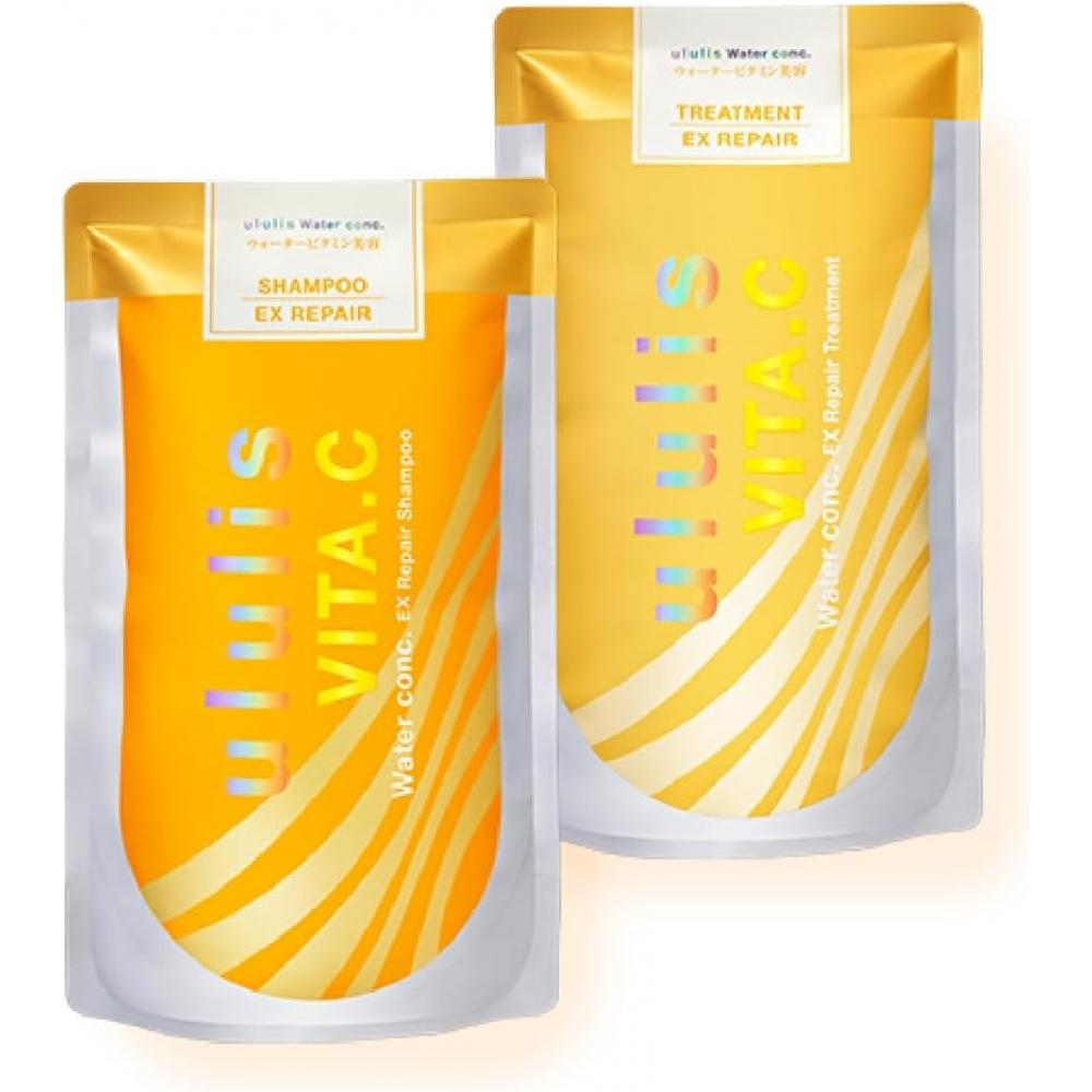 Ululis Ullis Vita.c [damage Care Vitasea] Water Conch Ex Repair Shampoo Treatment Refill Set Vitacie