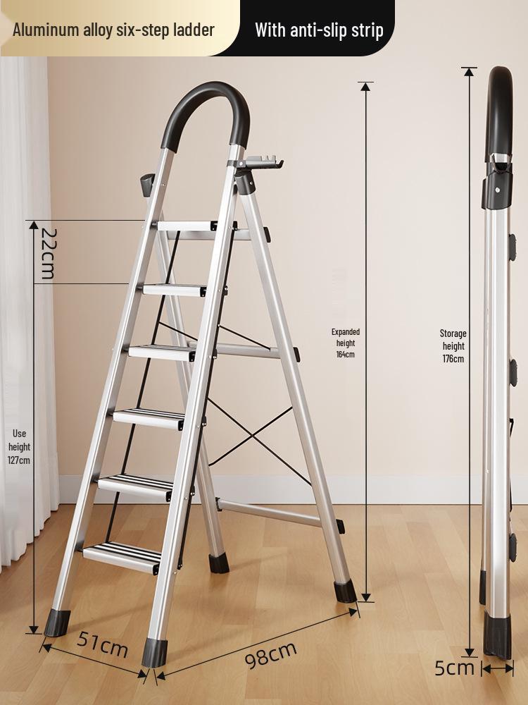 Compact Multi-Functional 4-Step Folding A-Frame Household Ladder