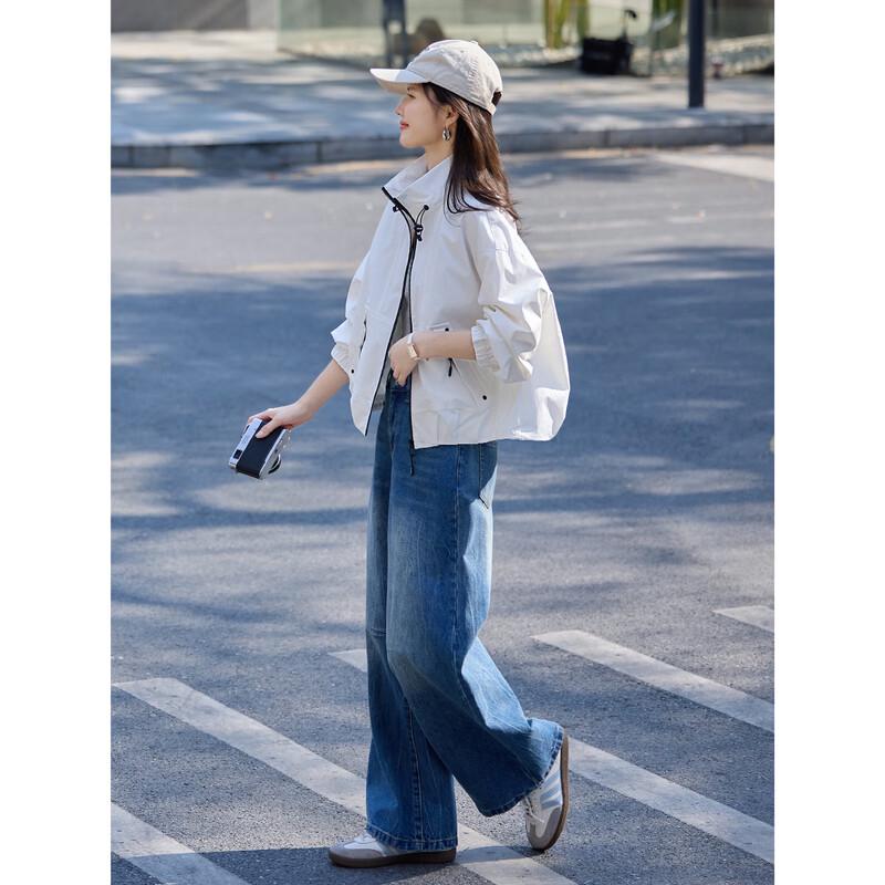 Women's Colorblock Stand-Up Collar Jacket