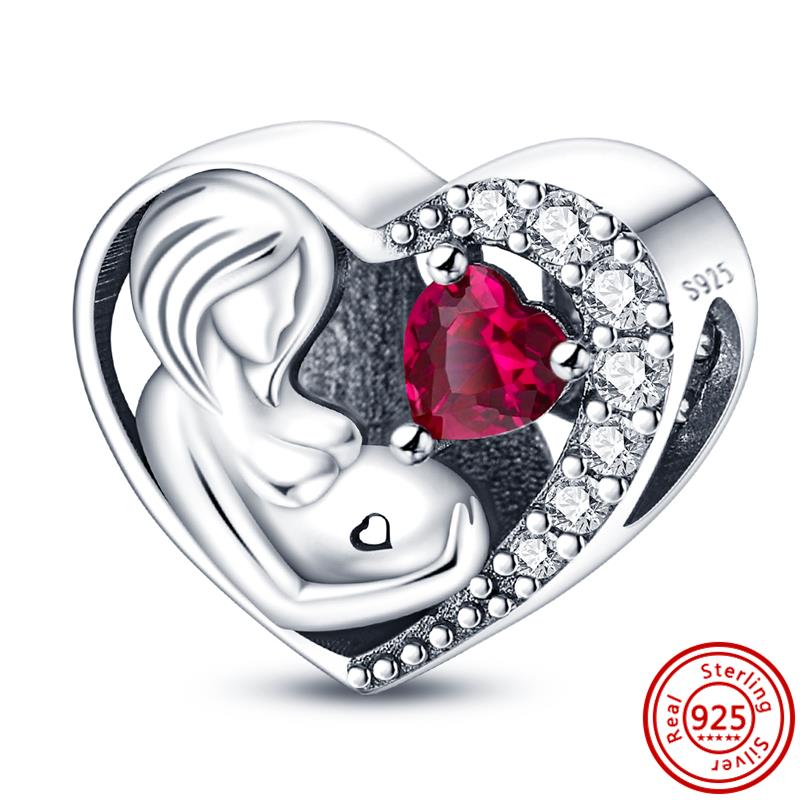 Fit Original Pendant Charm Bracelet Fine Zircon 925 Sterling Copper Sweet Lovely Happy Boy Girl Love Pink Heart Robot DIY Beads