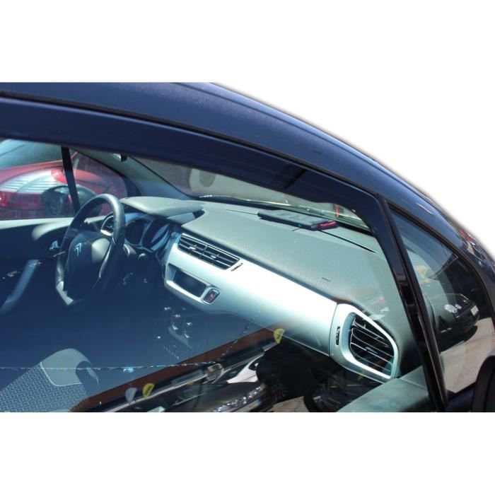 Air Deflectors - J&J AUTOMOTIVE - Heko - Smoked - Reinforced Acrylic - For Citroen C3 2009-2016