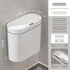 Trash Can Space Saving Wall Mount Trash Can Sensor Automatic Quiet Lid for Homes Kitchen Bathroom