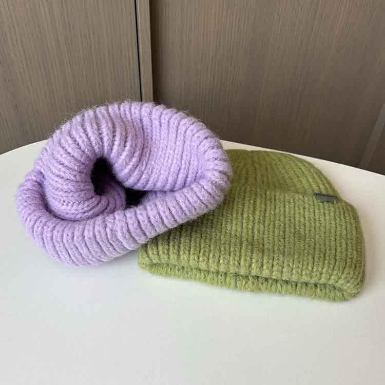 New Autumn and Winter Warm Knitted Hat Men's and Women's Fashion Versatile Bag Head Cold Hat Outdoor Leisure Student Pullover Hat