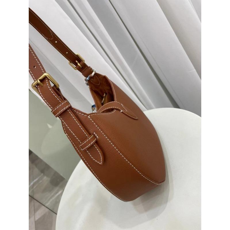 New High-end Light Luxury Cowhide Leather Lock Armpit Dumpling Bag Handbag Shoulder Bag Women's Bag
