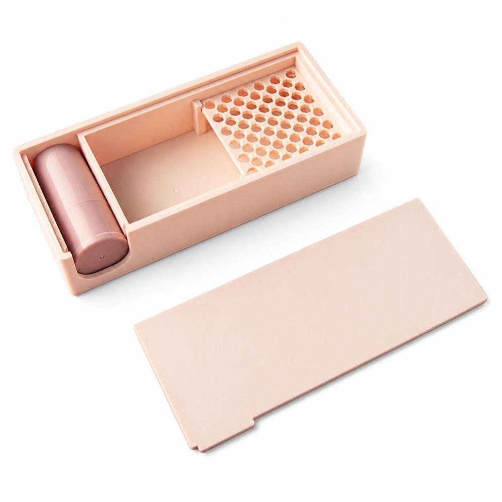 Built-In Brush Powder Storage Box Plastic Polymer Clay Powder Box Perforated Tray Clay Mold Tools