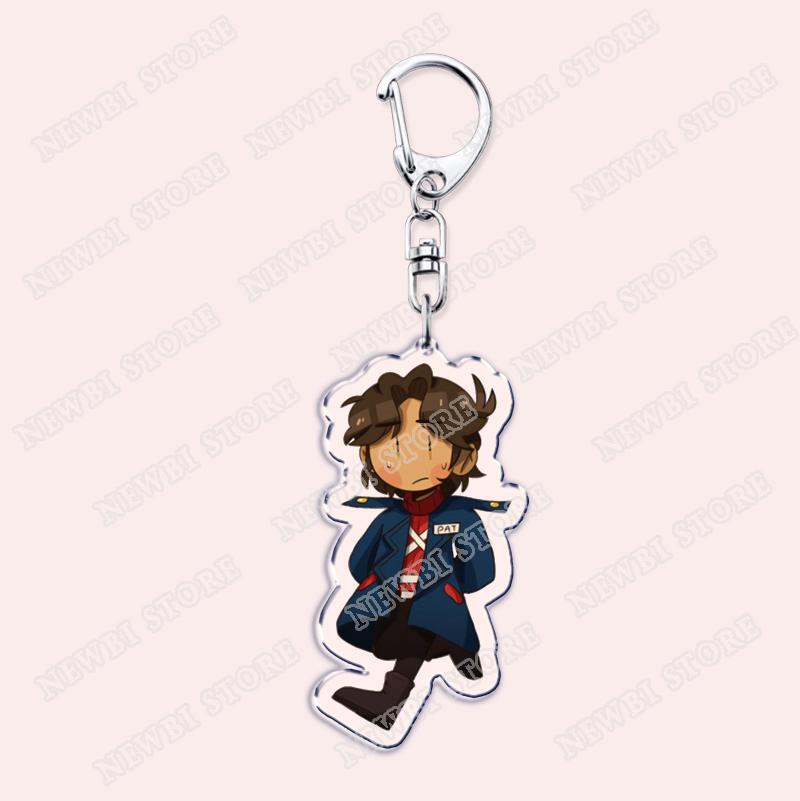 Popular Eddsworld Tord Keychains for Accessories Bag  Anime Comic Ringo Edds Meme Keyrings Jewelry Gamers Fans Friends Gifts