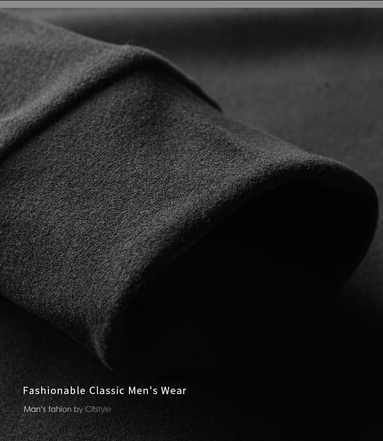 Men's Thickened Fleece Half-Zip Polo Shirt with Stand-up Collar - Comfortable, Skin-Friendly, Plus Fleece Casual Hoodie