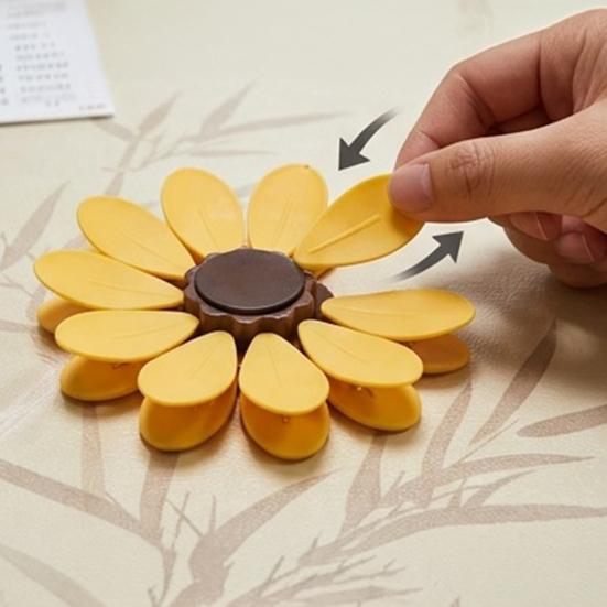 1/2/3 Sets Sunflower Refrigerator Magnet with Sealing Clips Snack Bread Food Storage Bag Sealer Clamp Fridge Accessories Kitchen Gadgets