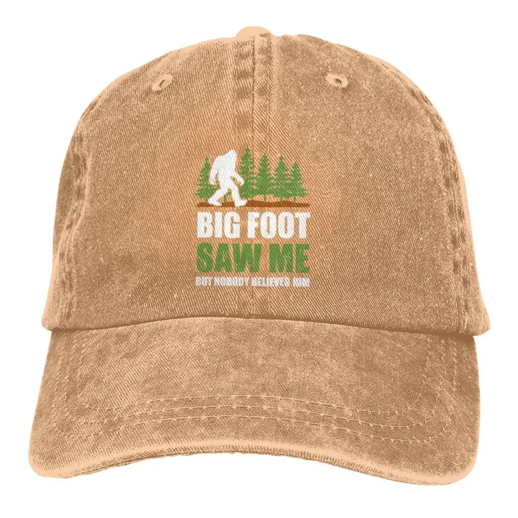 Bigfoot Sasquatch Multicolor Hat Peaked Men Women's Cowboy Cap Matching Saw Me Believers Themed Baseball Caps Visor Protect Hats