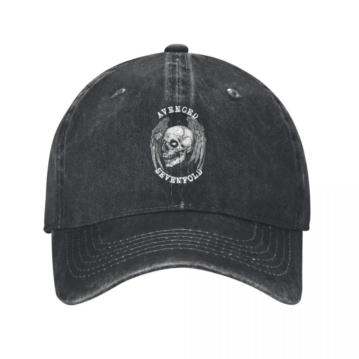 

Avenged Sevenfold Skull Baseball Caps Vintage Distressed Cotton A7X Diverse Rock Sun Cap Unisex Style Outdoor Workouts Hats Cap One Size