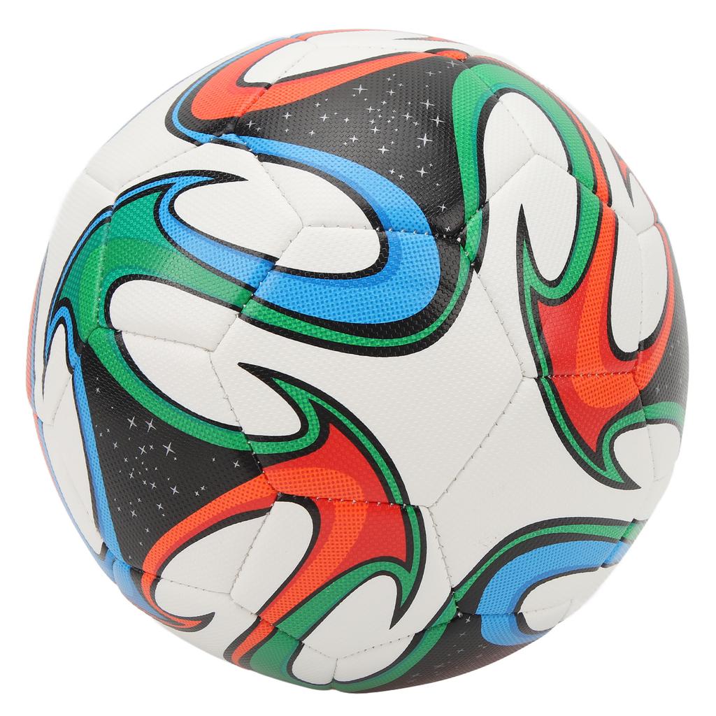 Pallone da Calcio Misura 5 Alta Elasticità Morbido Impermeabile Pelle PU Calcio per Adulti Studenti Allenamento Partita Bianco