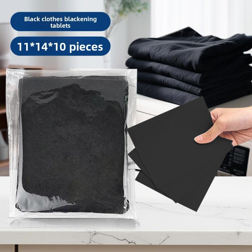 1/10Pcs Anti Fade Black Clothing Restorer Sheets Universal Laundry Black Dye Paper Easy To Use Enhancer Sheet