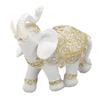 Elephant Statue White Resin Cute Lucky Elephant Sculpture for Entryway Bookshelf Computer Desk Home Decoration