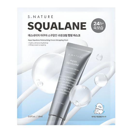 S.NATURE Aqua Squalane Hydrating Wrapping Mask Intensive Moisture Glow Sheet Mask 1pc